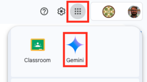 google apps with gemini highlighted